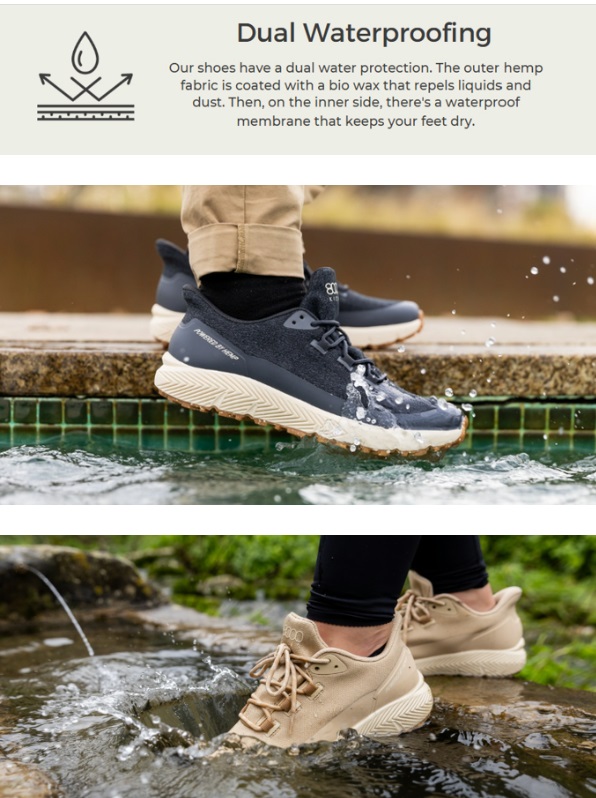 Waterproof HEMP sneakers for travelling up to 45% OFF | Sản phẩm chính hãng